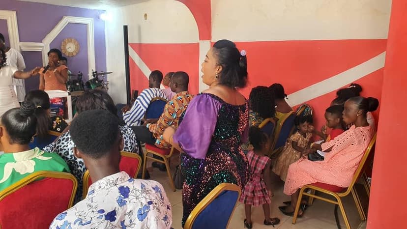Congregation gathered in worship