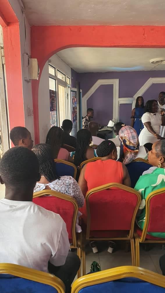Members gathered for service
