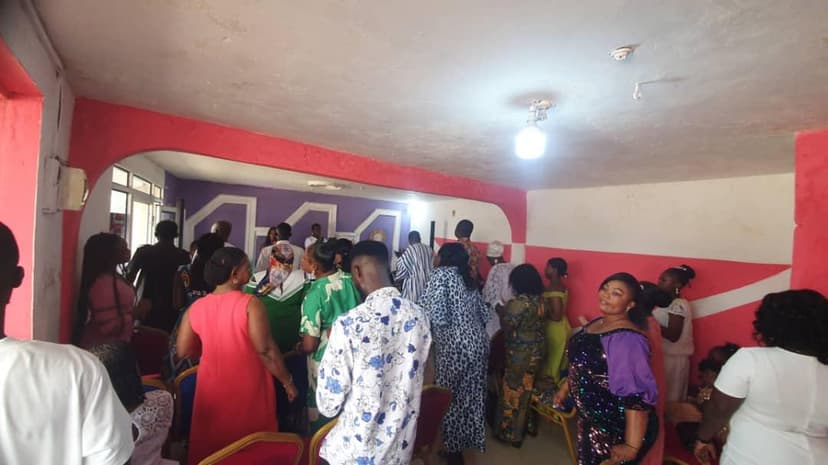 Members gathered in fellowship
